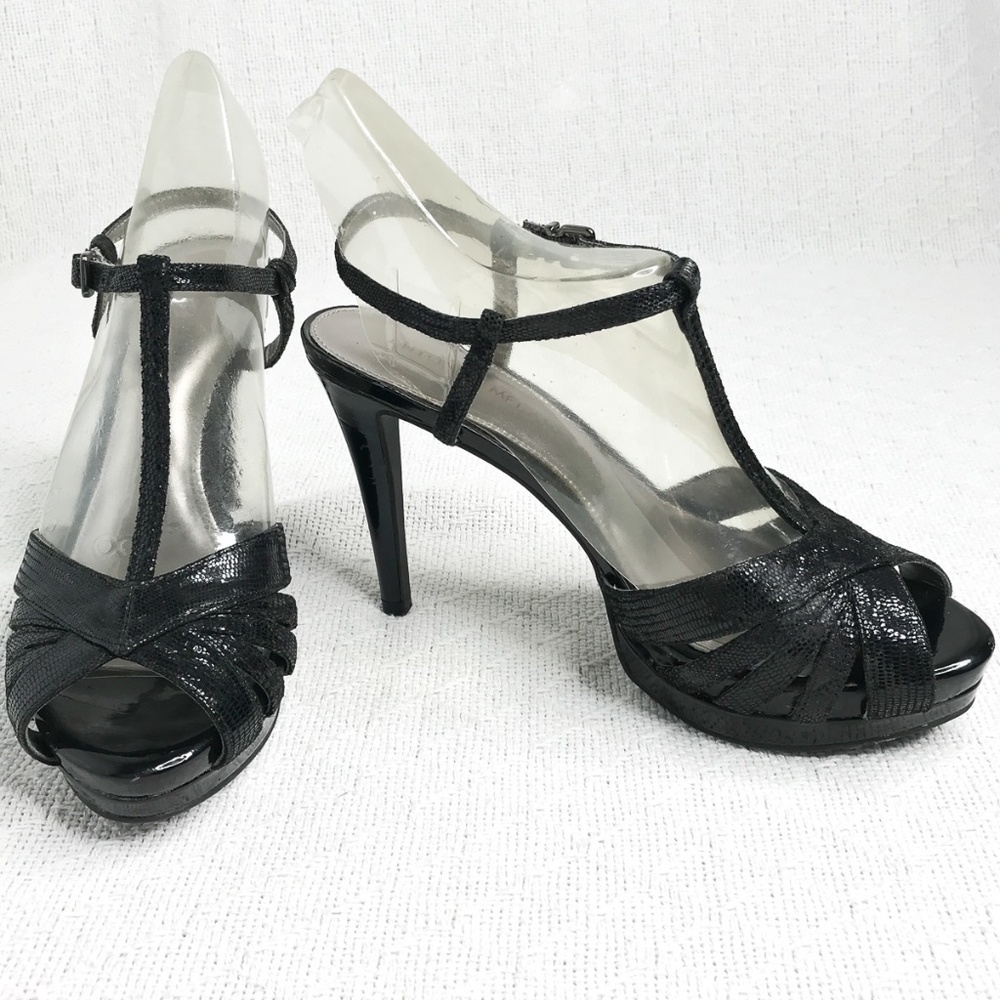 Antonio Melani Women's Size 8M T-Strap Black Heels Shoes